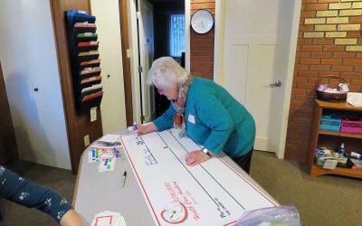 Chemainus Health Care Auxiliary present cheque for $50,000