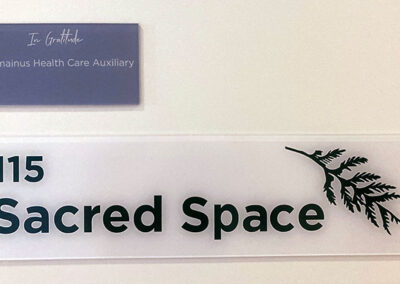 Dedicated Sacred Space Room: Plaque